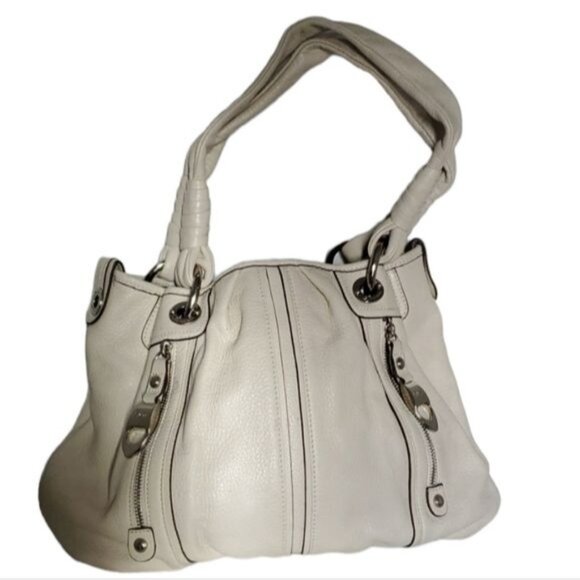 B MAKOWSKY LEATHER BAG HOBO CREAM SHOULDER SATCHEL HANDBAG PURSE WOMEN'S WOMAN'S - Picture 14 of 15